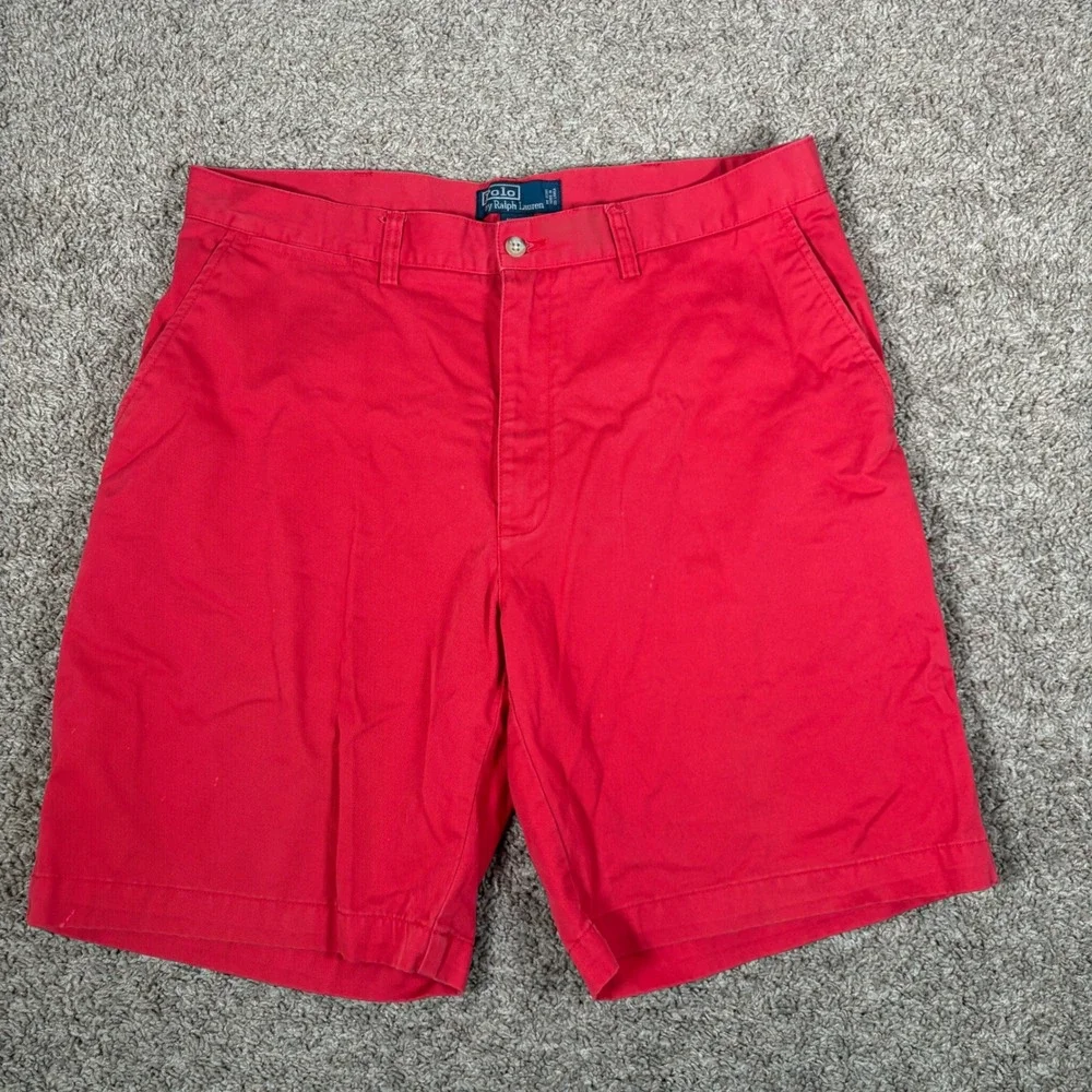 Polo Ralph Lauren Prospect Pant‎ Red Cotton Twill Chino Shorts Mens 36